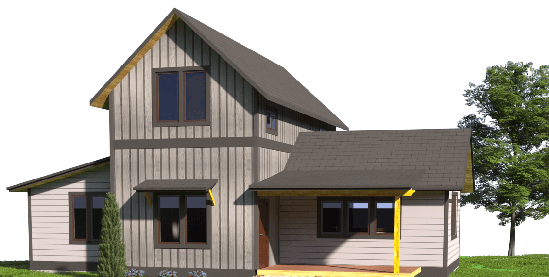 Crafted wooden house